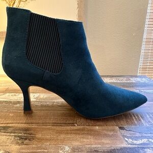 Blue Pointed Toe Dress Booties